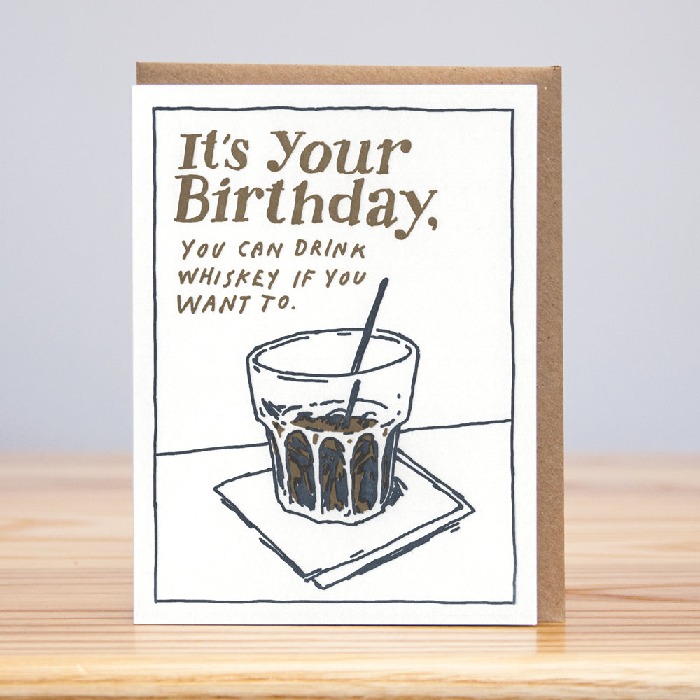Whiskey - Birthday Card