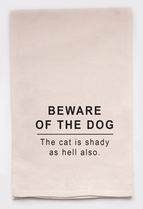 Beware of Dog Tea Towel