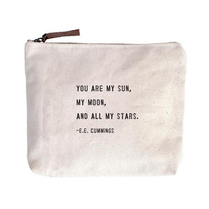 You Are My Sun - Canvas Zipper Bag